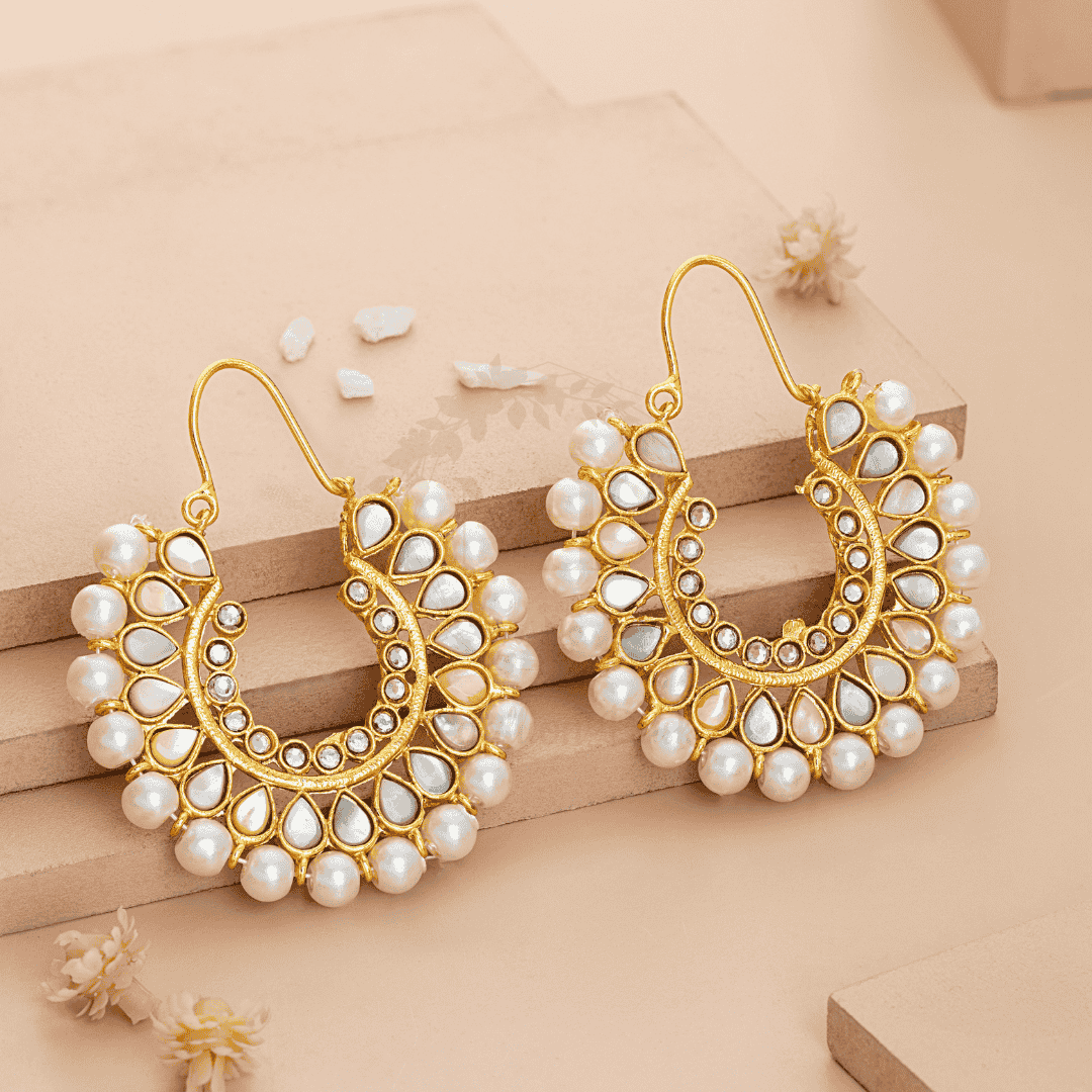 Hoop Of Pearls Earrings