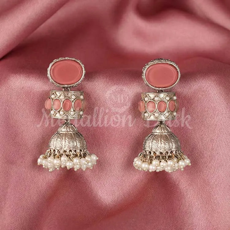 The Pink Bells Jhumki Earring