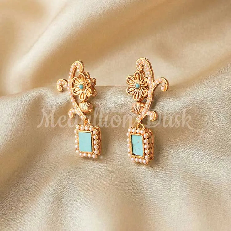 Ferozi Flora Earrings