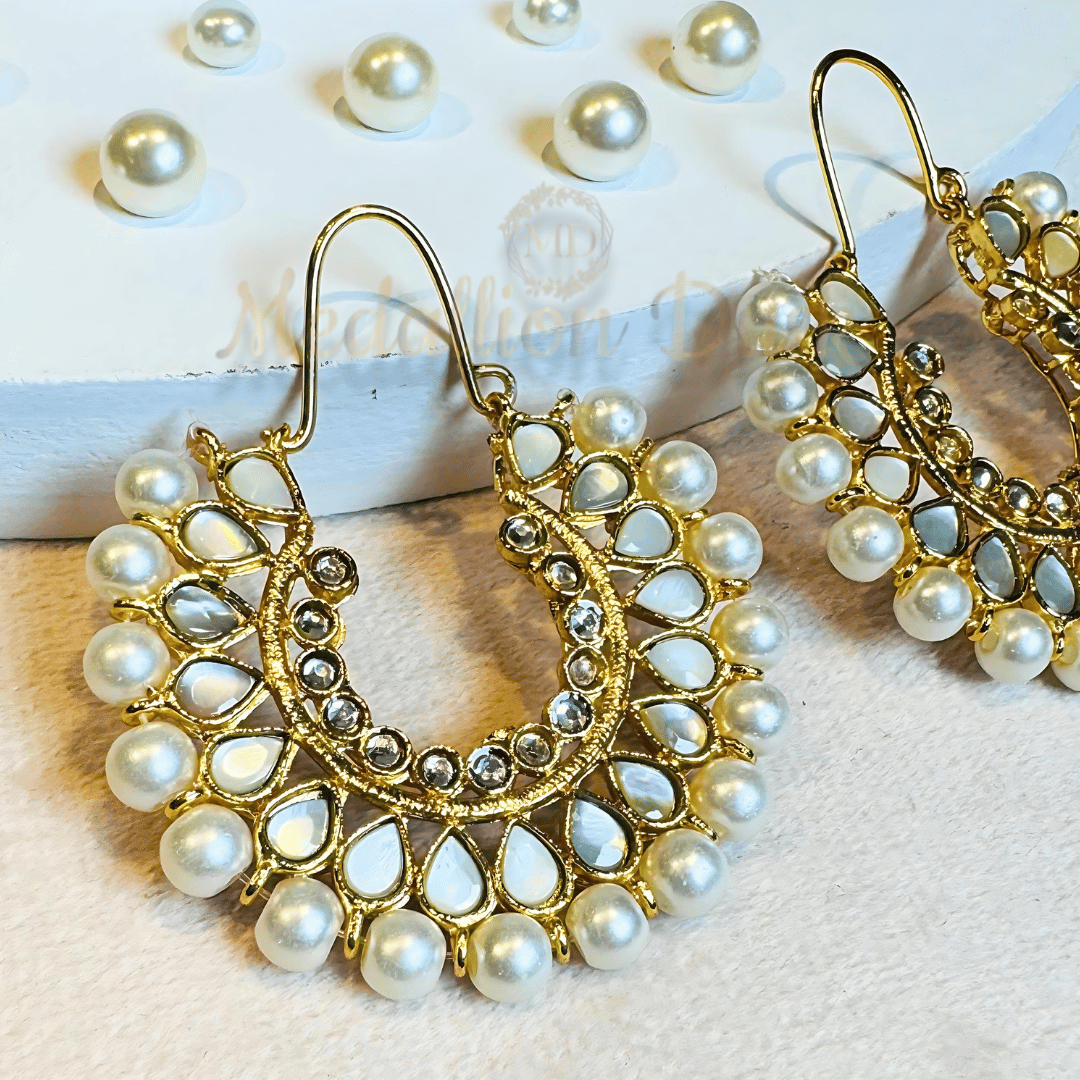 Hoop Of Pearls Earrings