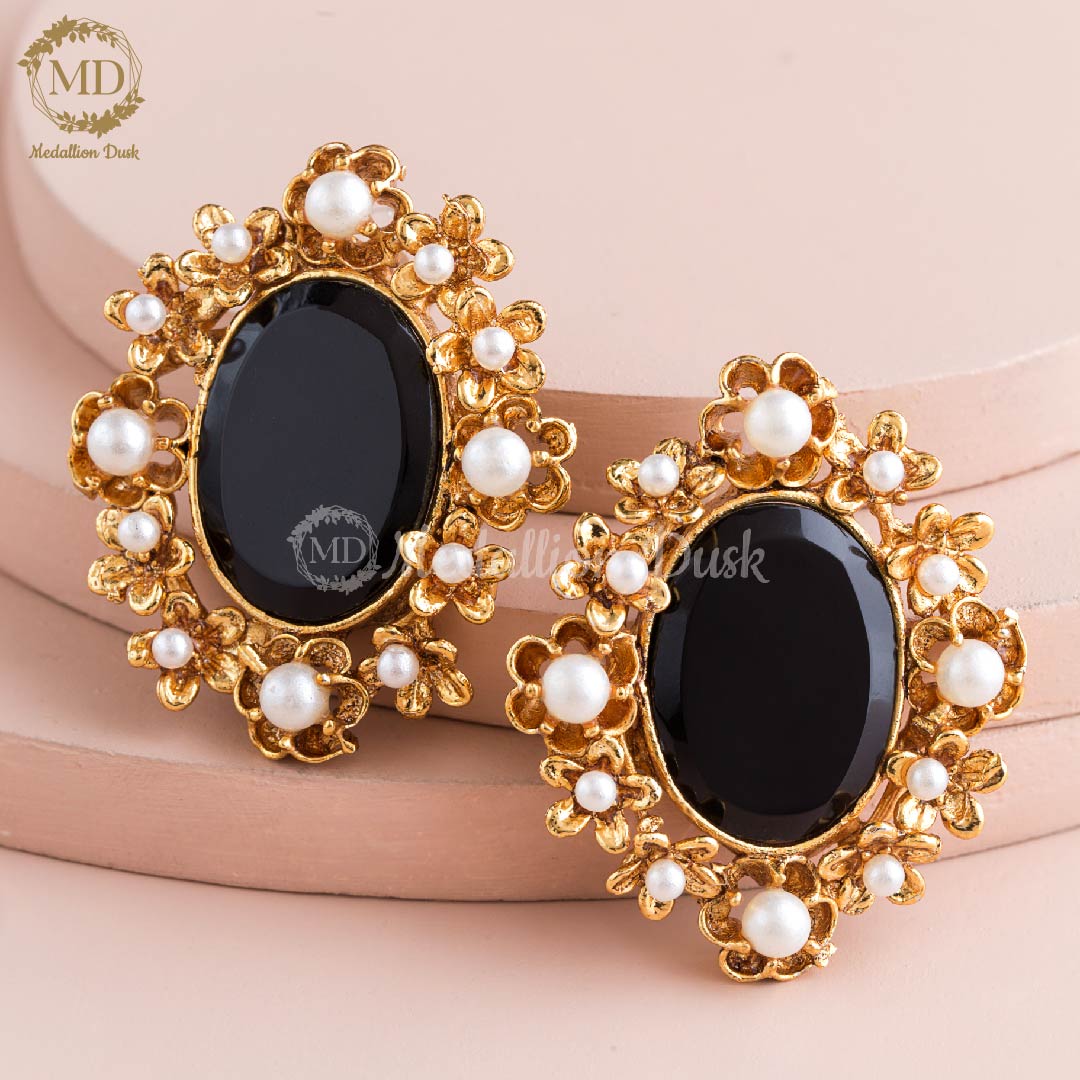 Black Infinity Earrings