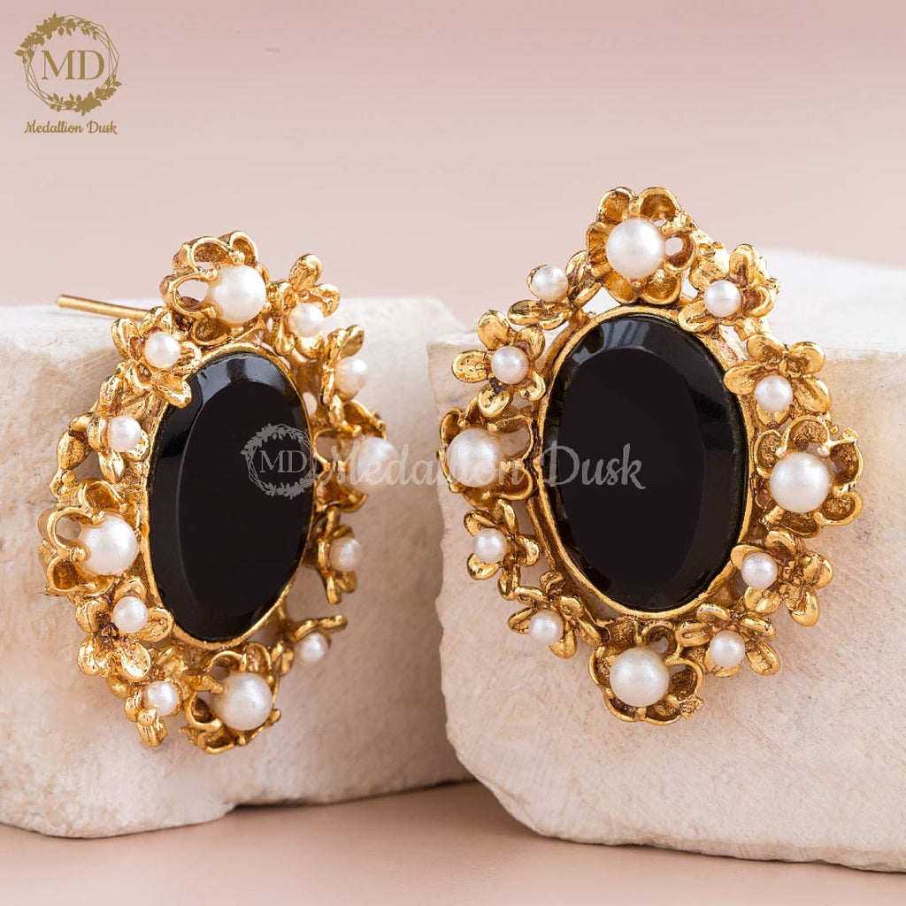 Black Infinity Earrings