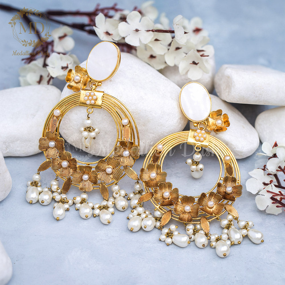 Pearls and Petals Earrings