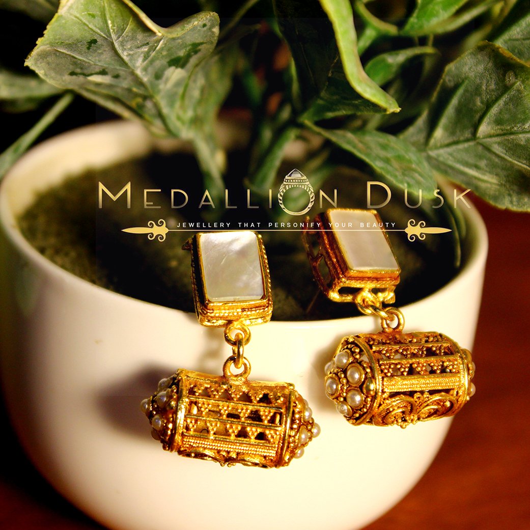 White Talisma Earrings